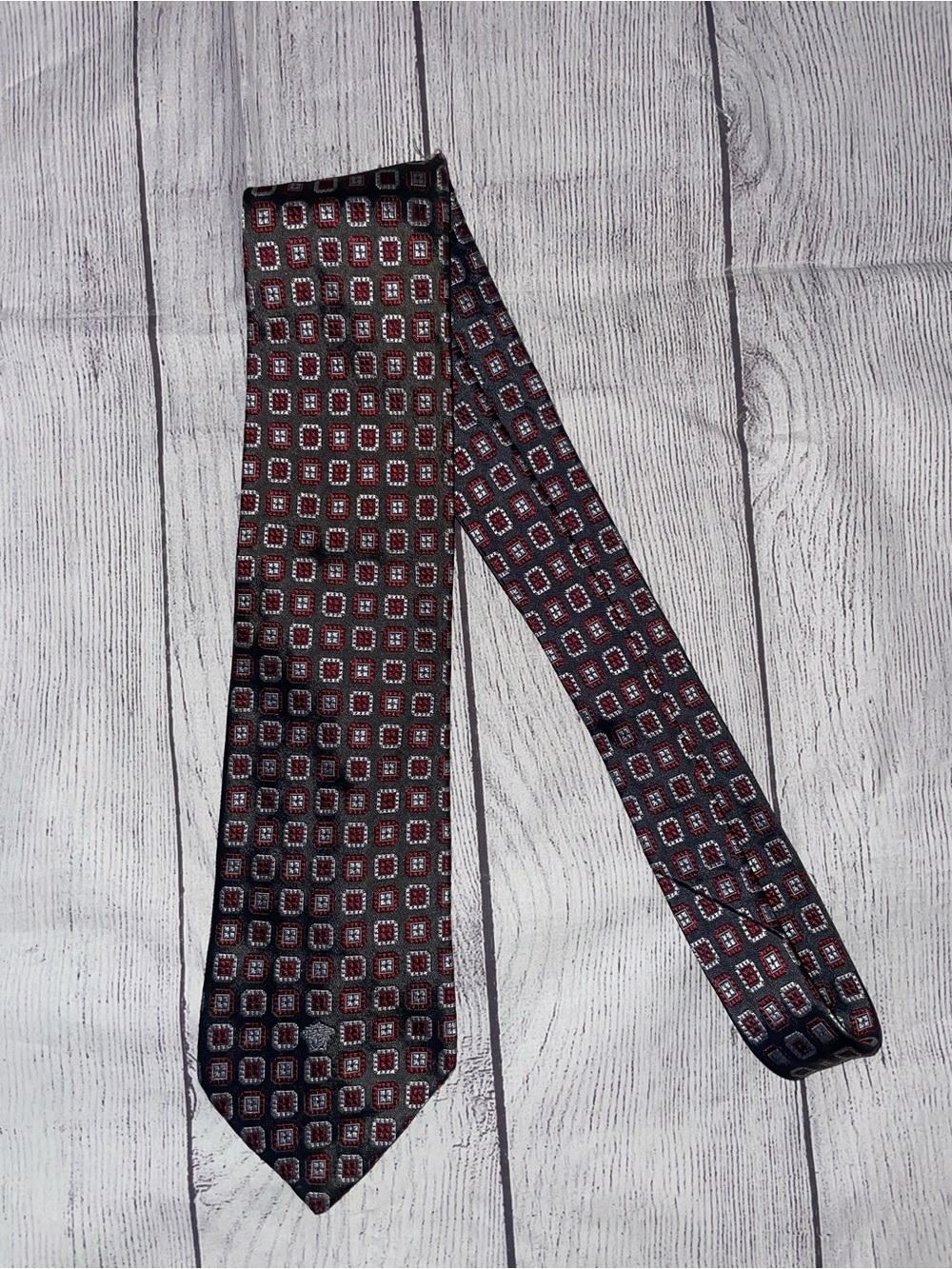 Versace Geometric Silk Tie